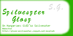 szilveszter glosz business card